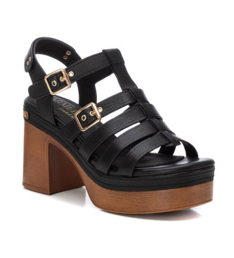 Carmela Leather Sandals 161381 black -Heel height 10cm
