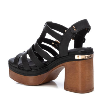 Carmela Leather Sandals 161381 black -Heel height 10cm
