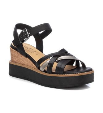 Carmela Leren sandalen 161386 zwart