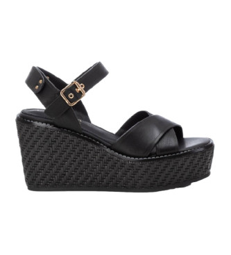 Carmela Leather wedge sandals 161387 black