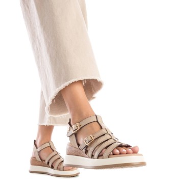 Carmela Usnjene sandale 161390 beige