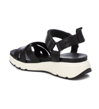 Carmela Leren sandalen 161480 zwart