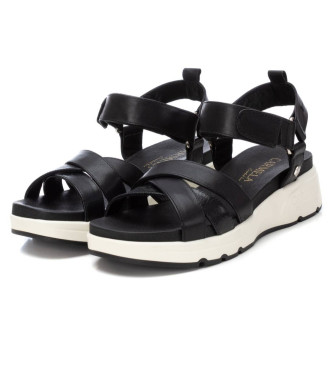Carmela Leren sandalen 161480 zwart