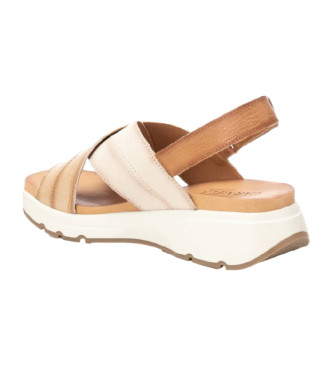 Carmela Leren sandalen 161481 beige