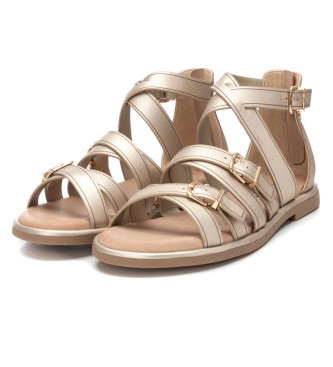 Carmela Gouden Carmela leren sandalen