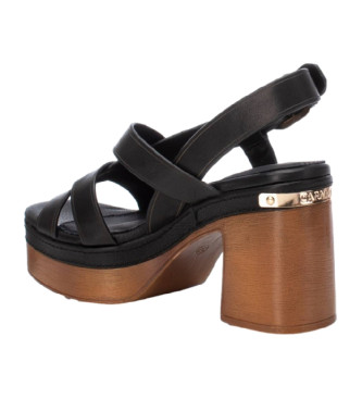 Carmela Lder sandaler 161542 svart -Hlhjd: 10cm