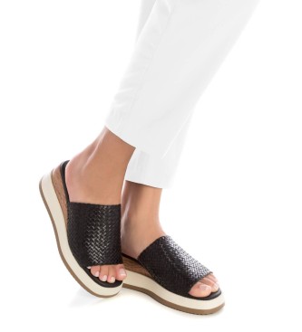 Carmela Leren sandalen 161547 zwart