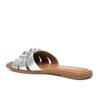 Carmela Sandales en cuir argent 161569