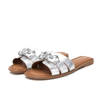 Carmela Sandales en cuir argent 161569