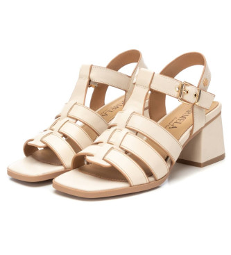 Carmela Leather sandals161601 white -Heel height 7cm