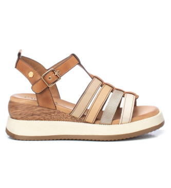 Carmela Leather Sandals 161607 brown -Height 6cm wedge