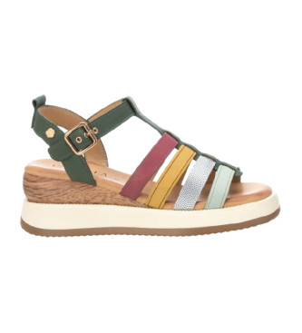 Carmela Leather wedge sandals 161607 multicolour