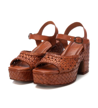 Carmela Leather Sandals 161637 brown -Heel height 10cm