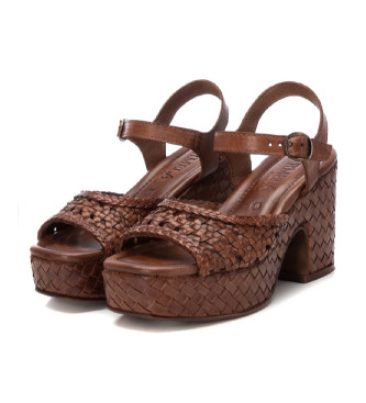 Carmela Leather Sandals 161637 brown -Heel height 10cm