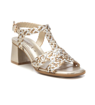 Carmela Gold leather sandals 162190