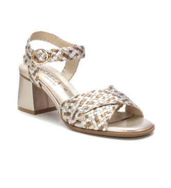 Carmela Golden leather sandals 162192