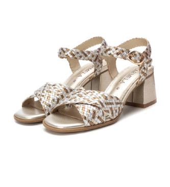 Carmela Golden leather sandals 162192