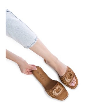 Carmela Brown leather sandals 162193