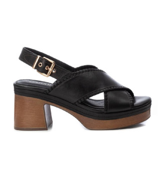 Carmela Sandlias em pele 162209 preto