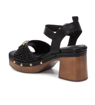 Carmela Sandlias em pele 162367 preto