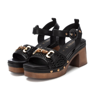 Carmela Leren sandalen 162367 zwart