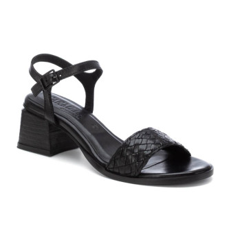 Carmela Sandlias em pele 162380 preto