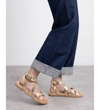 Carmela Gold 162393 Leather Sandals
