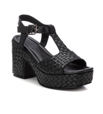 Carmela Sandlias em pele 162405 preto