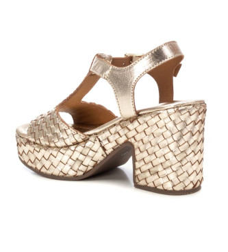 Carmela Golden leather sandals 162405