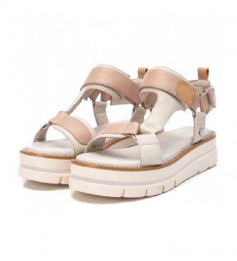 Carmela Leather Sandals 068543 beige