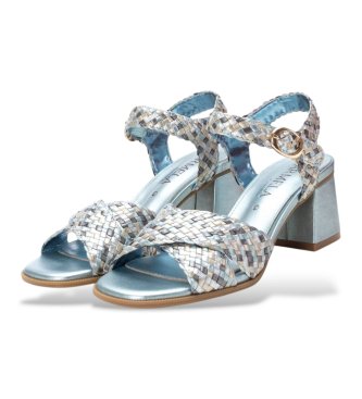 Carmela Leren sandalen 162192 blauw