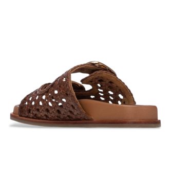 Carmela Sandali in pelle marrone 163058