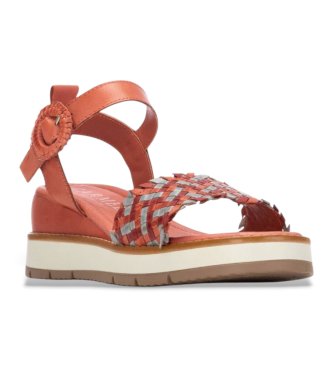 Carmela Sand�lias de couro 163155 vermelho