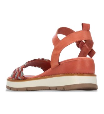 Carmela Sand�lias de couro 163155 vermelho