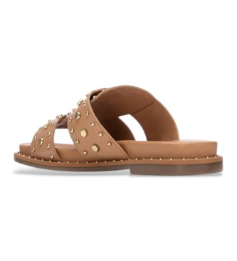 Carmela Sand�lias em pele 163202 bege