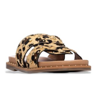 Carmela Sand�lias em pele 163202 bege