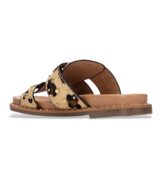 Carmela Sand�lias em pele 163202 bege