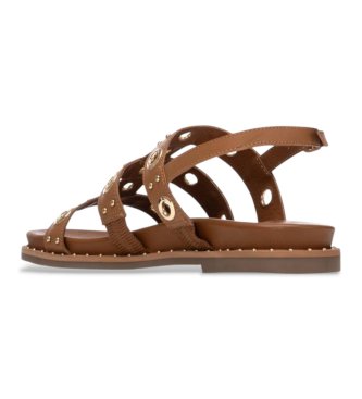 Carmela Sand�lias de couro 163208 castanho