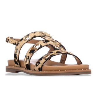 Carmela Sand�lias de couro 163208 castanho