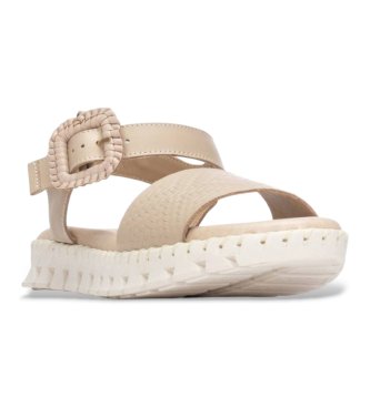 Carmela Sand�lias em pele 163266 bege