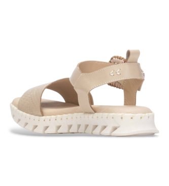 Carmela Sand�lias em pele 163266 bege