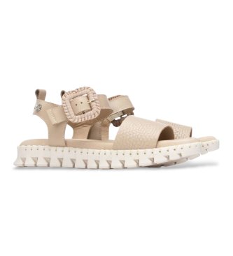 Carmela Sand�lias em pele 163266 bege