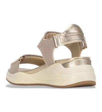 Carmela Sand�lias em pele 163285 douradas