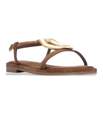 Carmela Sand�lias de couro 163290 castanho