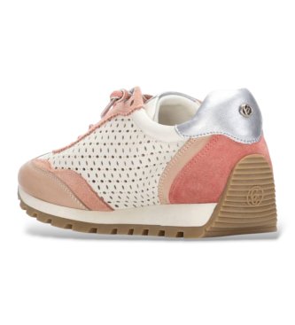 Carmela Leren sneakers 163113 beige