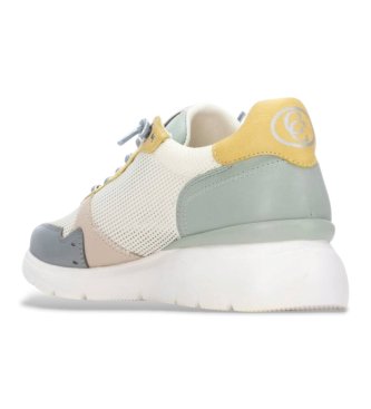 Carmela Leren sneakers 163126 groen