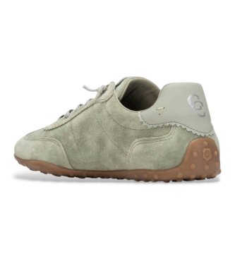 Carmela Leren sneakers 163172 groen