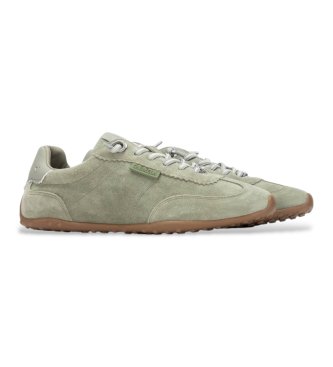 Carmela Leren sneakers 163172 groen