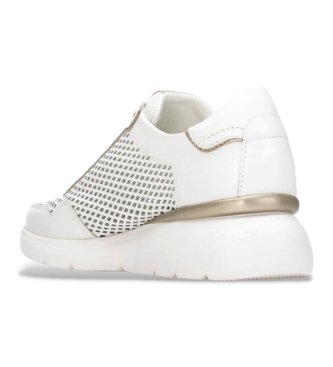 Carmela Leren sneakers 163211 wit