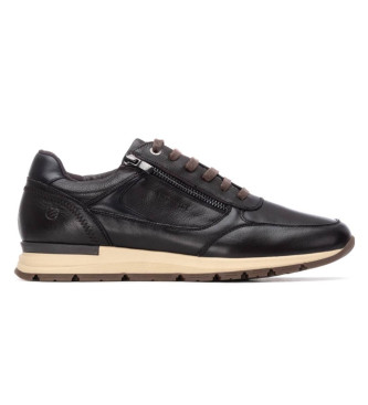 Carmela Bruine leren sportschoenen 162677
